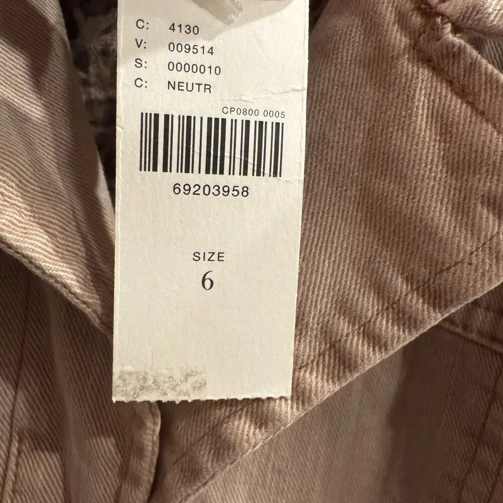 Anthropologie Pilcro Denim Button-Front Mini Dress Neutral Color US Size 6 NWT - Picture 8 of 16